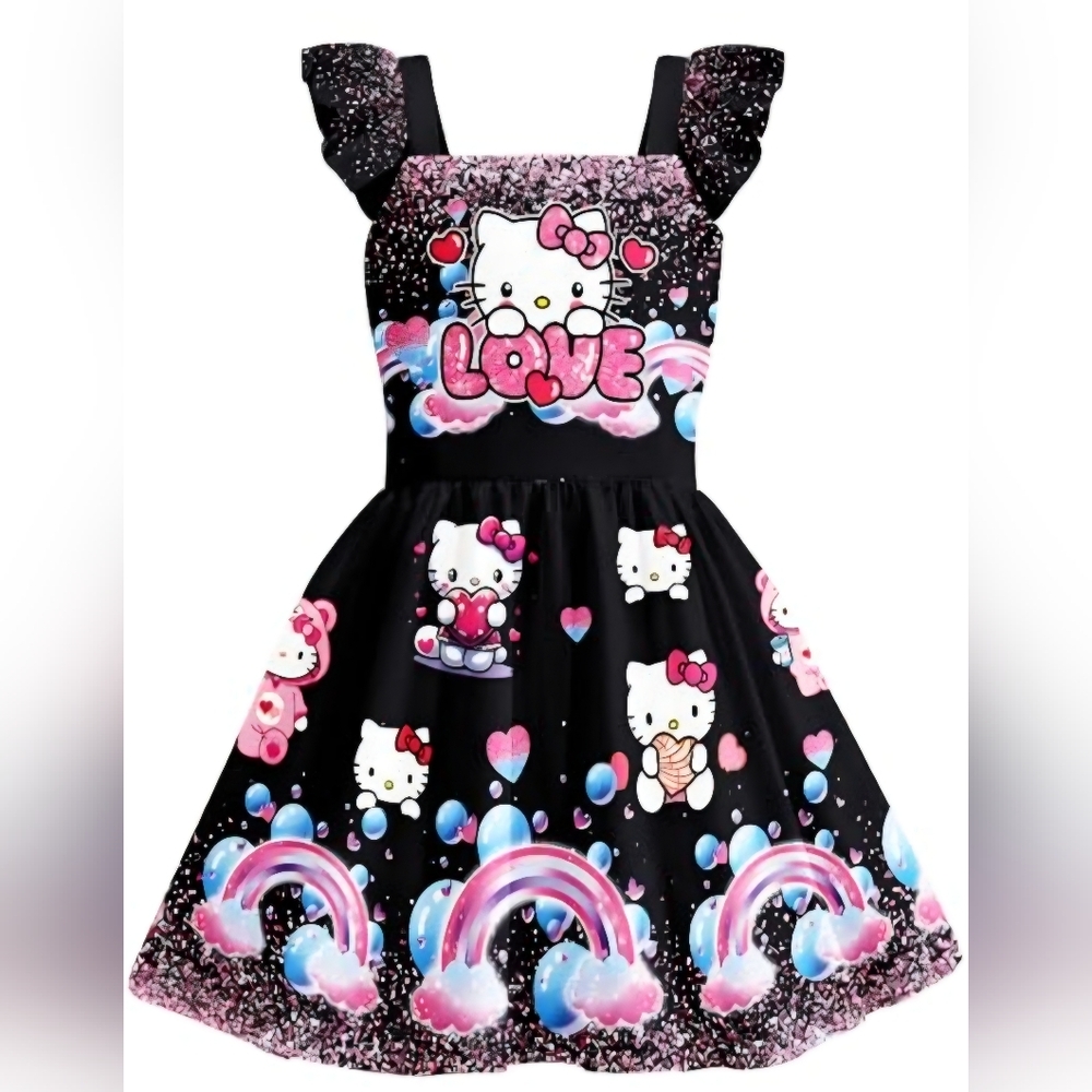 Hello Kitty Print Love Dress‎ Size 5/6